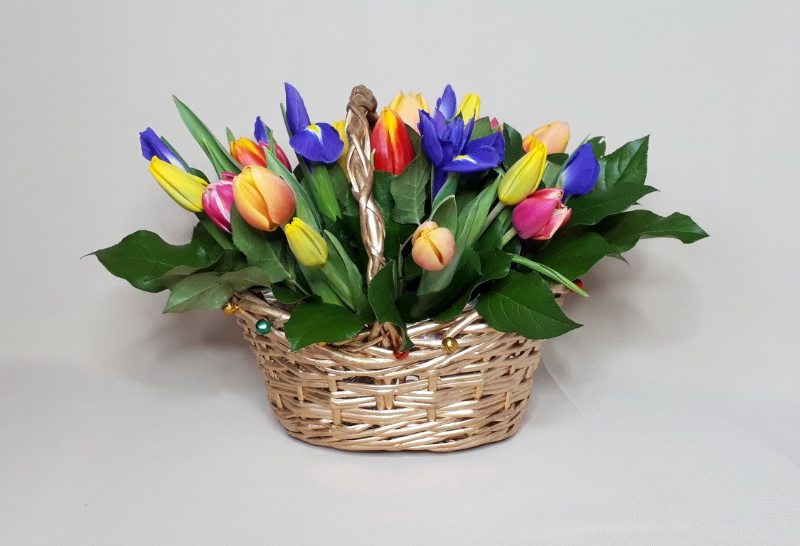 Композиции в корзинах